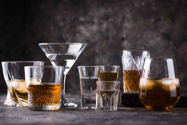 istock Assortment of various strong alcohol drinks 1471048697