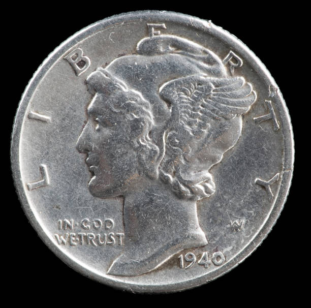 United States ten cent coin.