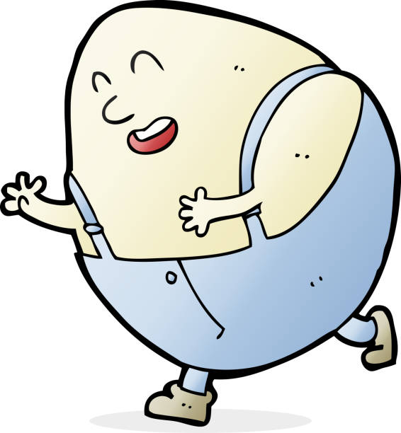 illustrations, cliparts, dessins animés et icônes de personnage cartoon humpty dumpty egg - humpty dumpty nursery rhyme cartoon drawing