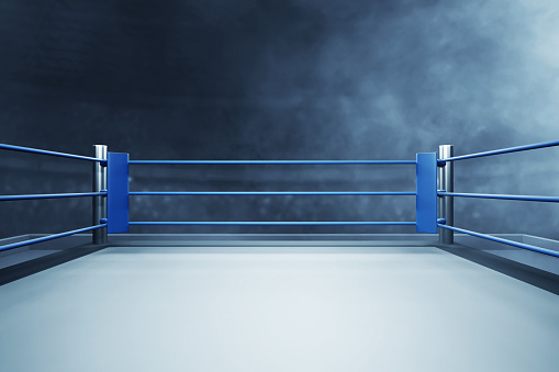 Ilustración 3D del ring de boxeo profesional photo