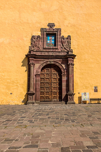 Main door of Church of San Bernardino of sienna, Xochimilco, Mexico