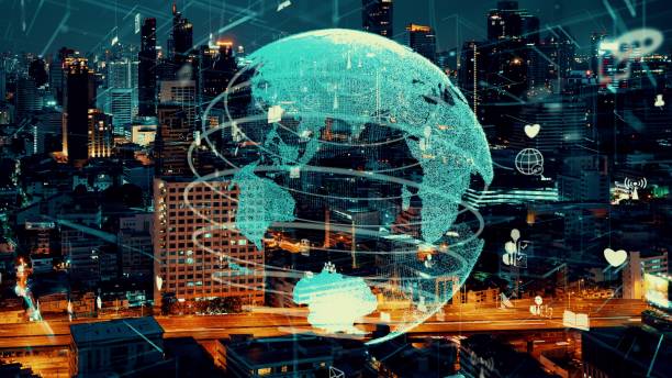 istock Global connection and the internet network alteration in smart city 1471080727