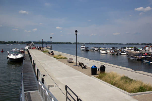 istock Large pedestrian dock on a summer day 1471084644