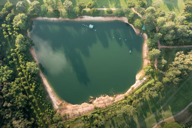 istock Landscape in golf course in aerial view. 1471095023