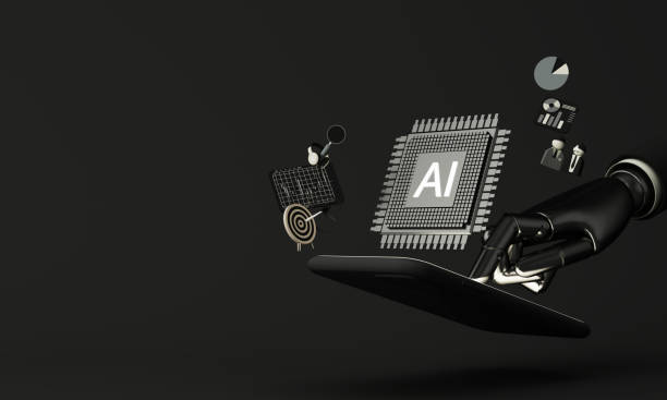Artificial intelligence (AI) data mining, deep learning computer technologies. Futuristic Cyber Technology Innovation. Brain representing artificial intelligence with cog gear dark tone. 3d rendering minería de datos de inteligencia artificial (ia), tecnologías informáticas de aprendizaje profundo. innovación tecnológica cibernética futurista. cerebro que representa la inteligencia artificial con engranaje de tono oscuro. renderizado 3d