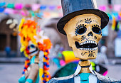 Catrinas for the Day of the Dead in Morelia, Mexico