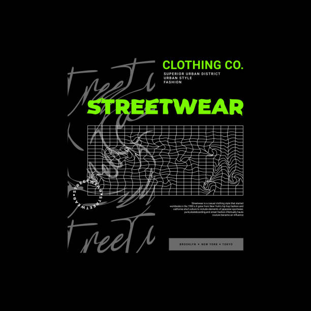 ilustrações, clipart, desenhos animados e ícones de design de camiseta streetwear, adequado para impressão de tela, jaquetas e outros - street style