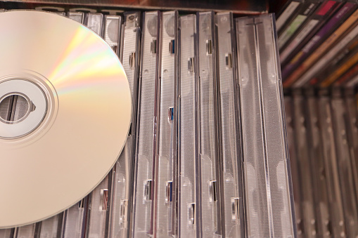 Compact disc on CD covers
