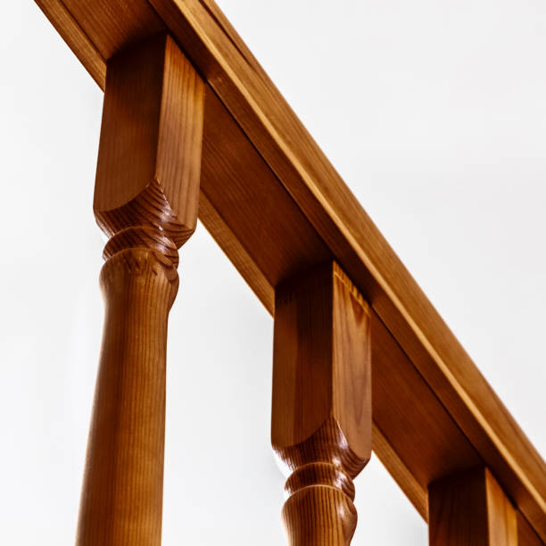 Wooden baluster close-up