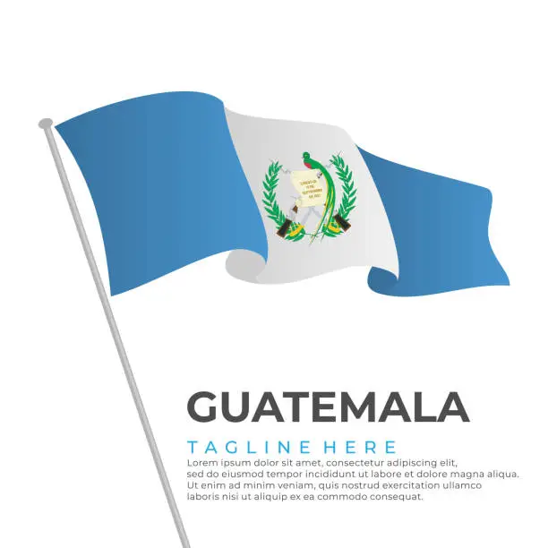 Vector illustration of Template vector Guatemala flag modern design