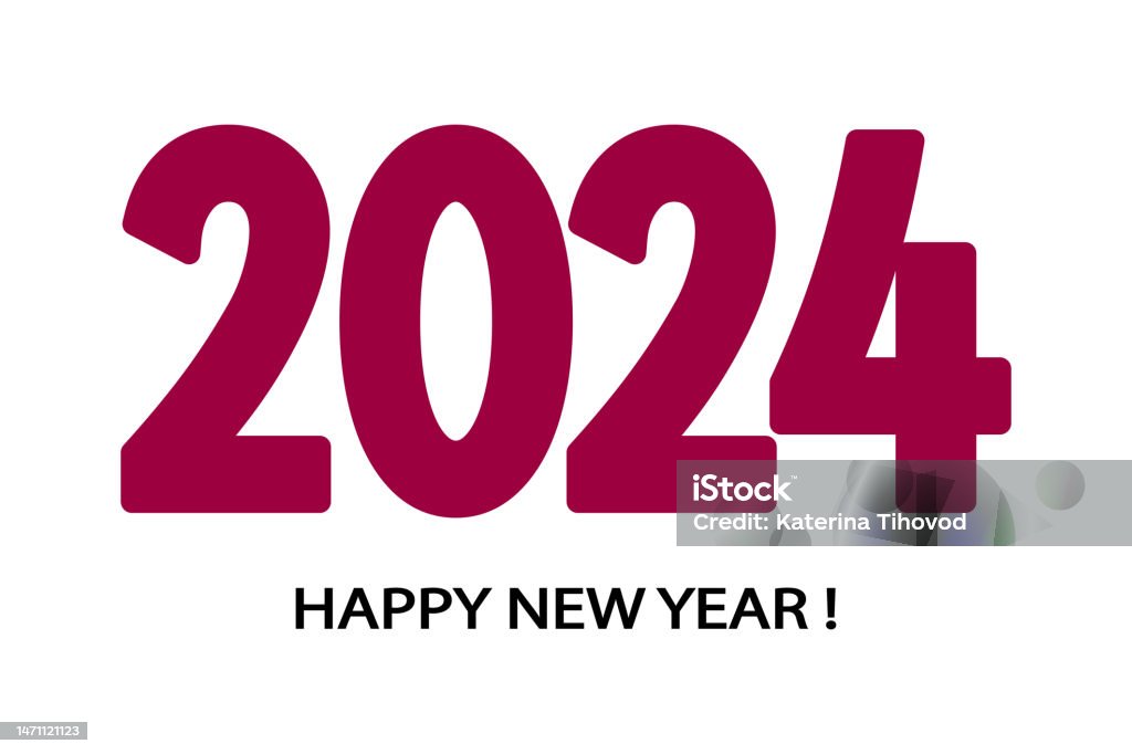 2024 Number Script Number 2024 On A White Background 2024 Logo Text Design Design Template ...