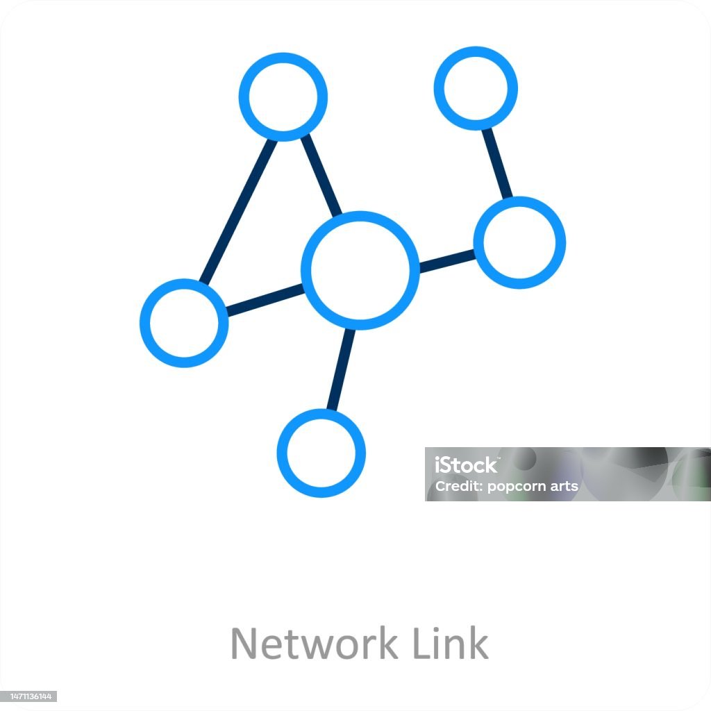 Network Link Vectror Network Link Stock Illustration - Download Image Now - Chain - Object ...