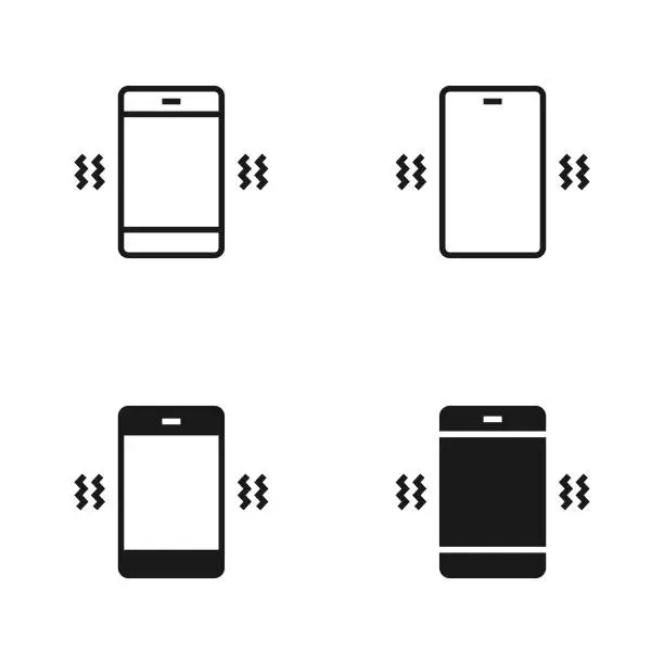 Vector illustration of Smartphone Vibration Icon.