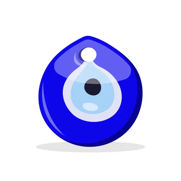 Vector illustration of Turkish Evil Eye Icon Vector Design.