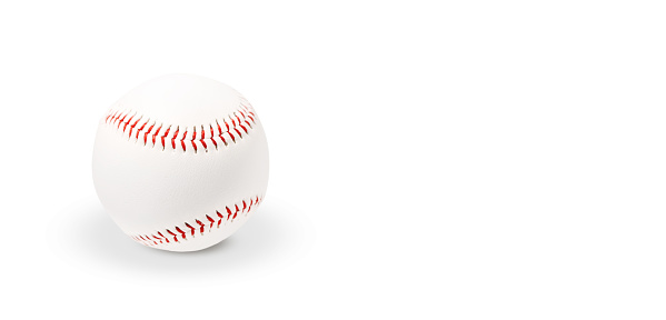 Baseball ball of the on the white background. Isolated.