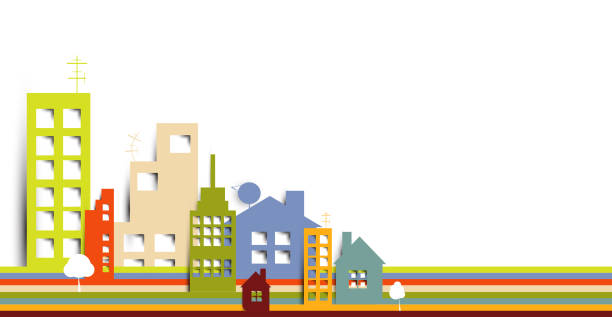 istock Building and real estate city illustration. Abstract background 1471169029
