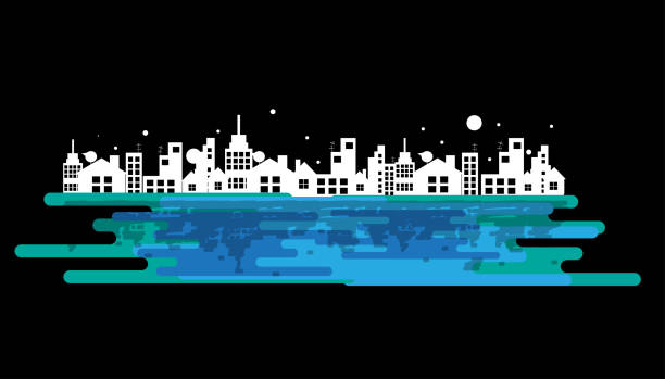 istock Building and real estate city illustration. Abstract background for business presentation 1471174988