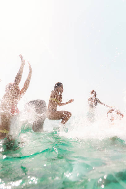 istock Jumping off from a speedboat 1471179842