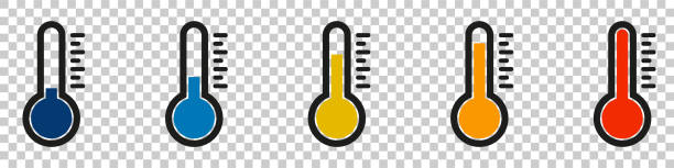 illustrations, cliparts, dessins animés et icônes de imprimer - barometer heat thermometer sun