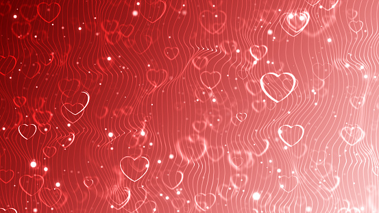 Creative Valentines Day Backgruond Blurred Hearts Bokeh Beautiful Elegant Vector Illustration