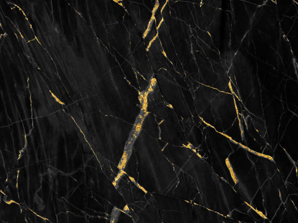 istock Black and gold marble luxury wall texture with shiny golden line pattern abstract background design for a cover book or wallpaper and banner website 1471196842