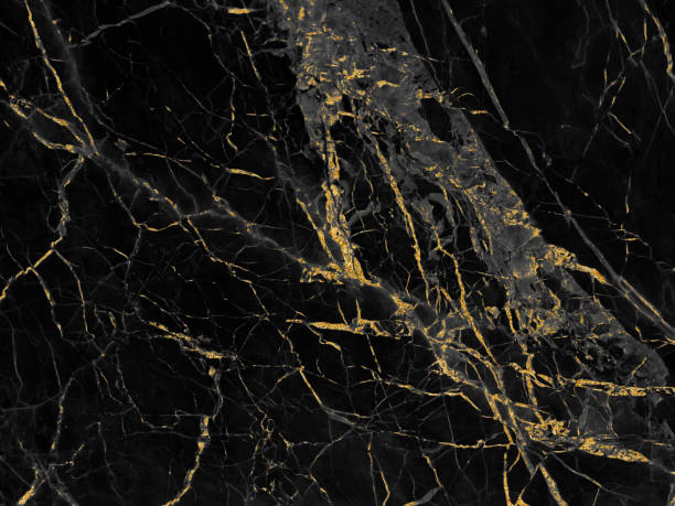 istock Black and gold marble luxury wall texture with shiny golden line pattern abstract background design for a cover book or wallpaper and banner website 1471196896