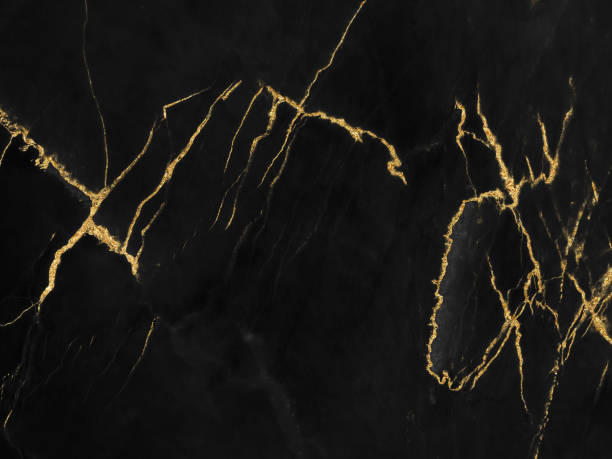 istock Black and gold marble luxury wall texture with shiny golden line pattern abstract background design for a cover book or wallpaper and banner website 1471197229