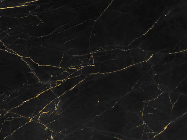 黒と金の大理石の高級壁テクスチャーと光沢のある金色の線パターンの抽象的背景デザイン(表紙、壁紙、バナーウェブサイト用) - marbled effect 写真 ストックフォトと画像
