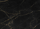 Black and gold marble luxury wall texture with shiny golden line pattern abstract background design for a cover book or wallpaper and banner website