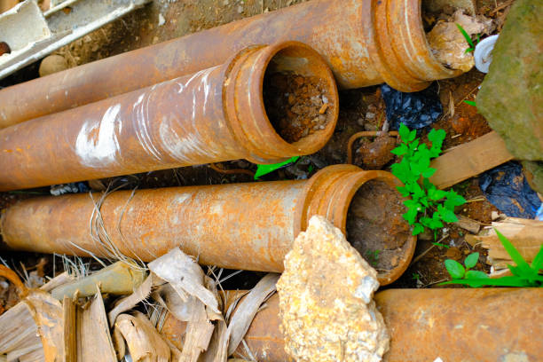 istock Abandoned and rusted underground pipes 1471198354