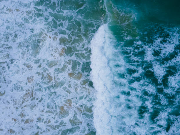 istock Aerial top view blue seawater wave 1471200043