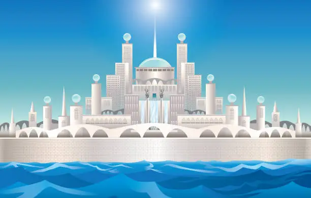 Vector illustration of Atlantis