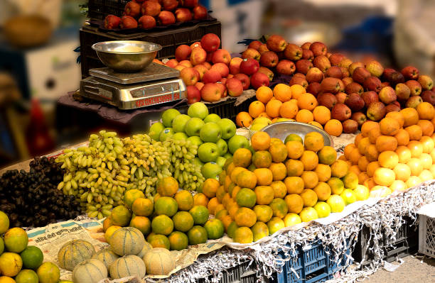 istock Assorted fruit vending in an Indian Market 1471214455