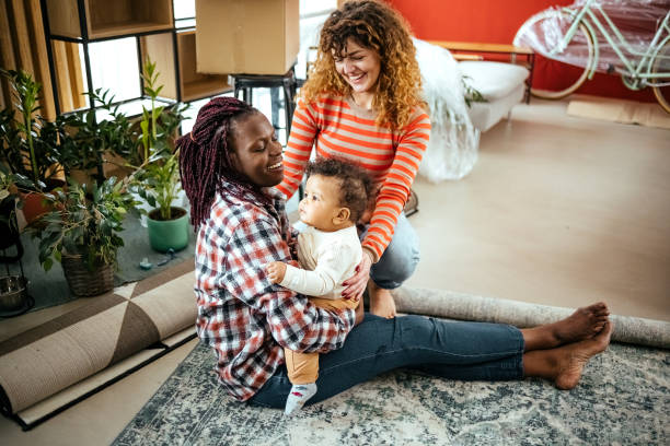 No one is happier than us! stock photo