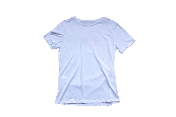 istock Blank white t shirt isolated on a white background 1471224233