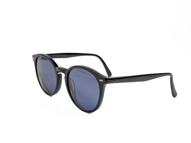 istock Stylish sunglasses. Sunglasses in a dark frame on a white background. 1471229369