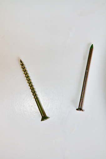 Concepts of Choice between a nail and screw