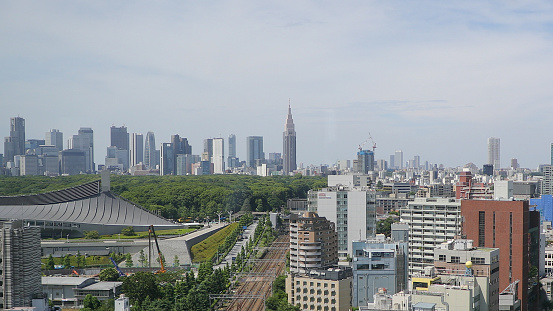 Roof top viewTokyo cityscape at day time. Shinjyuku, Tokyo, Japan.