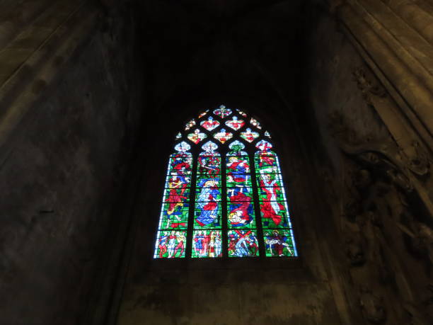 istock Church stained glass at Bordeaux 1471243175