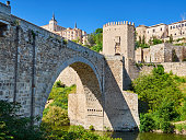 Alcantara bridge in Toledo. Castilla La Mancha, Spain