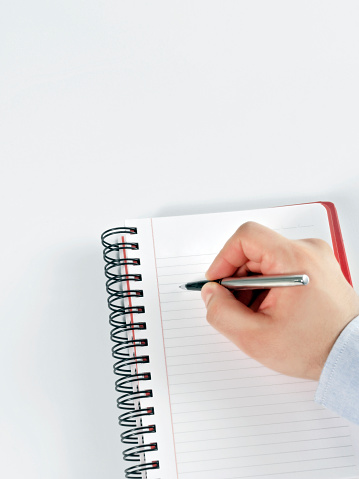 Man taking business notes