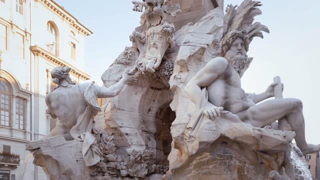 Fountain of the Four Rivers, Piazza Navona, Rome, Italy