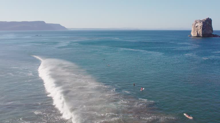 Drone View of Surfers at Witch's Rock, Costa Rica