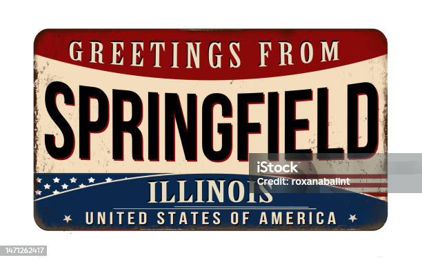 Springfield Va Sign Greetings From Springfield Vintage Rusty Metal Sign Stock Illustration ...