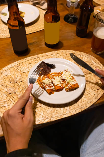 Ready to taste enchiladas, Mexican dish