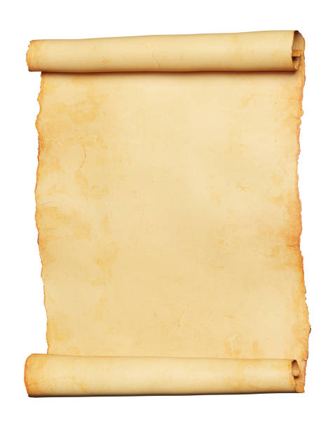 istock Medieval scroll or manuscript isolated on a white background. Clipping path included. 1471267499