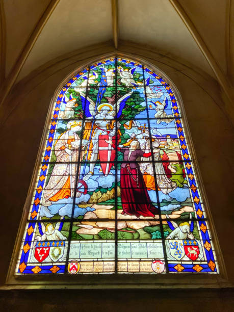 istock Church stained glass at Clamecy 1471272095
