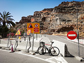 Closed road in Gran Canaria