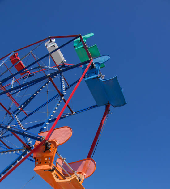 istock Colorful Ferris wheel against a bright blue sky 1471277968