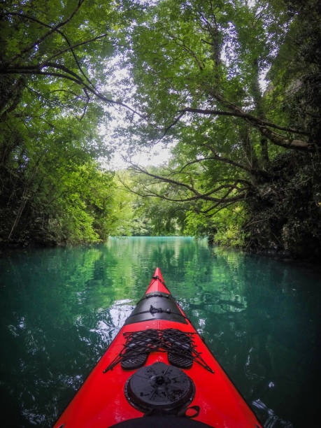 Kayaking on river Soca and discovering hidden beautiful spots